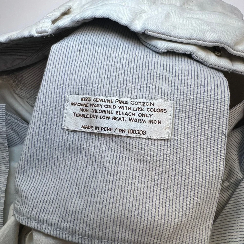Peter Millar‎ Chino Shorts Mens 36 Stone Pima Cotton Flat Front Golf Casual